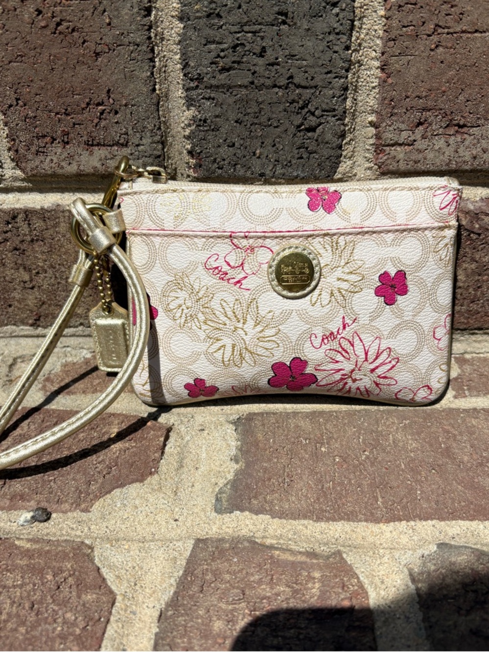 Coach Waverly Floral Wristlet EUC